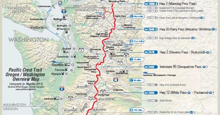 Take a Hike!: Map of the Pacific Crest Trail