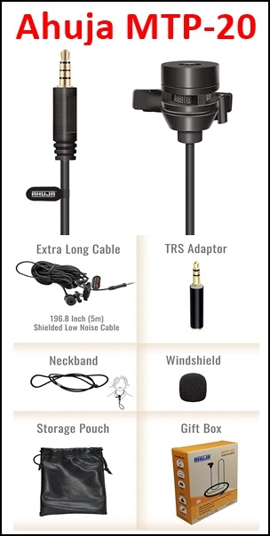Ahuja-MTP-20-Unidirectional-Lavalier-Microphone-ahuja-collar-mic