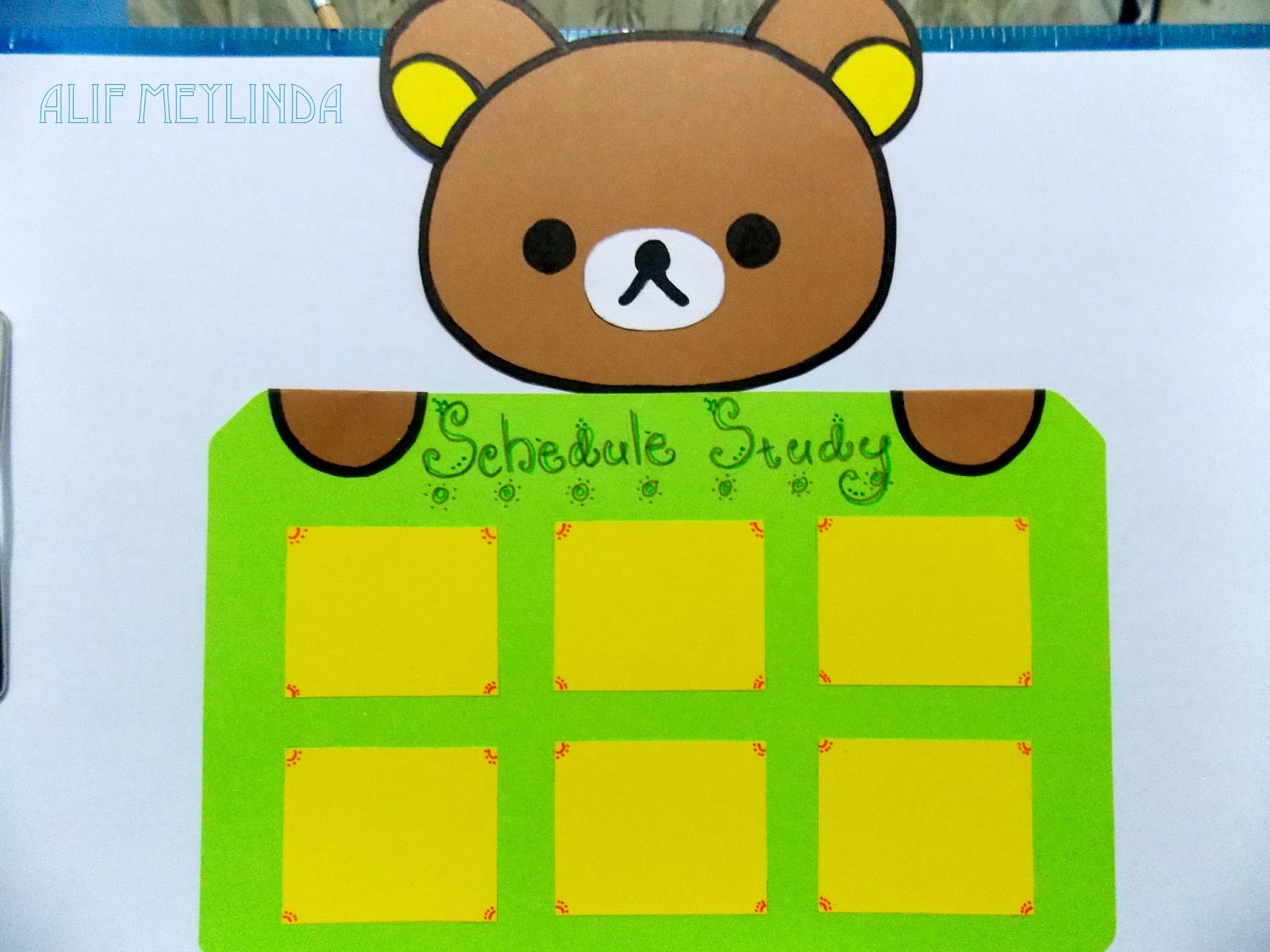 Tutorial Membuat Jadwal Pelajaran Lucu & Unik Rilakkuma