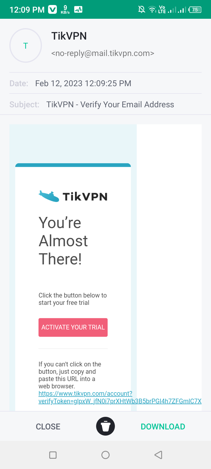 TikVPN 7Day Free Trial Redeem Code