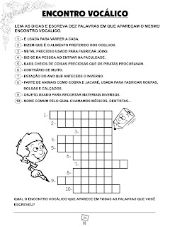 ATIVIDADES DE PORTUGUÊS PARA 3° ANO GRAMÁTICA INFANTIL