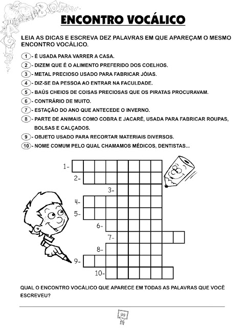 ATIVIDADES DE PORTUGUÊS PARA 3° ANO GRAMÁTICA INFANTIL