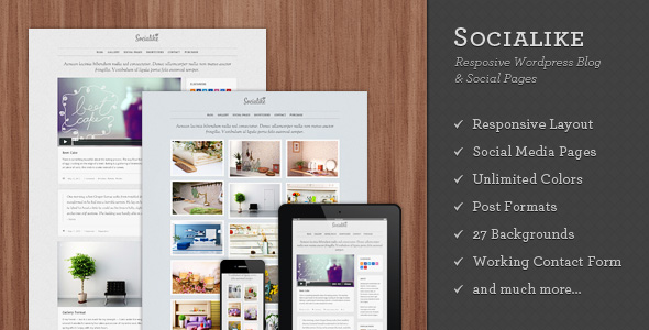 Socialike - Tumblog with Social Pages and Gallery