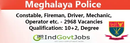 Meghalaya Police Vacancy 2024