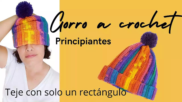 1679. TUTORIAL GRATIS de Gorro Para Principiantes a Crochet