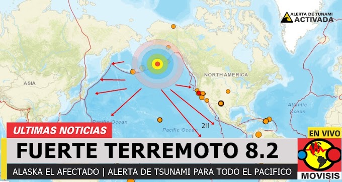 FUERTE TERREMOTO 8.2 EN ALASKA ENCIENDE LAS ALARMAS DE TSUNAMI 