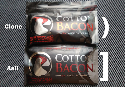 Perbedaan Kapas Cotton Bacon Asli dan Clone Version 2.0 by Wick & Vape