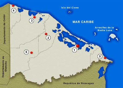 Departamento de Gracias a Dios, Mapa de Gracias a Dios, Datos de Gracias a Dios