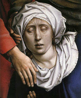 Rogier van der Weyden, (1399/1400-1464): Die Kreuzabnahme, um 1435, Öl auf Holz, 220 x 262 cm, Madrid, Museo de Prado