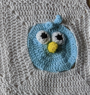 The Blue Angry Bird granny square