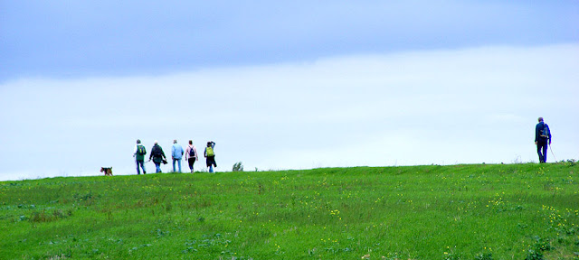 Walking through open farmland, Indre et Loire, France. Photo by Loire Valley Time Travel.