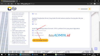 Isi SPT dengan bentuk formulir