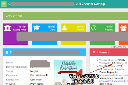 √ Download Patch 2.0 Aplikasi Dapodikdasmen Versi V.2019.B Semester 2
Tahun Pelajaran 2019/2019