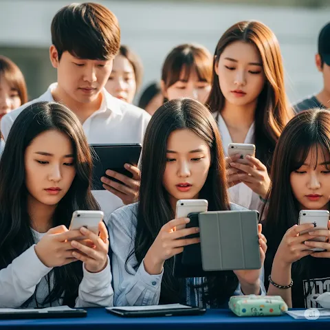 팬덤이 문자투표에 참여하는 밝은 현장 이미지