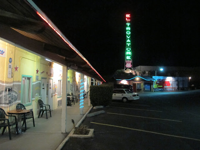 El Trovatore Motel with its restored tower sign, Kingman, Arizona