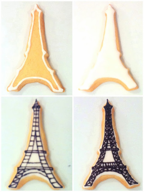 Cherie Kelly's Iced Parisian Poodle Dog and Eiffel Tower Sugar Cookies