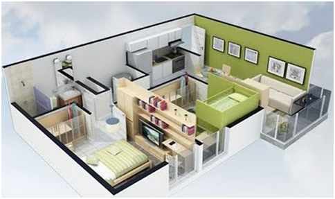 3D Small House Plans