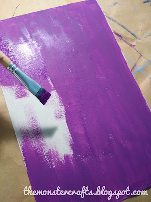 Painting a purple background