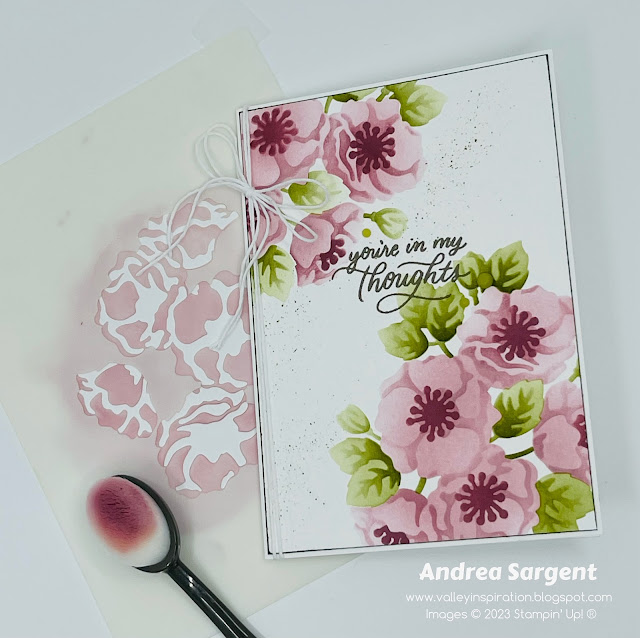 Personally create a floral card to say ‘thinking of you’ from your heart.