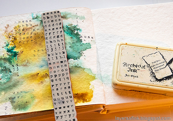 Layers of ink - Butterfly and House Art Journaling Page Tutorial by Anna-Karin Evaldsson.