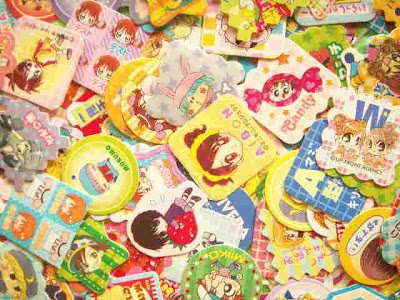 Kawaii Shojo Manga Sticker Flakes