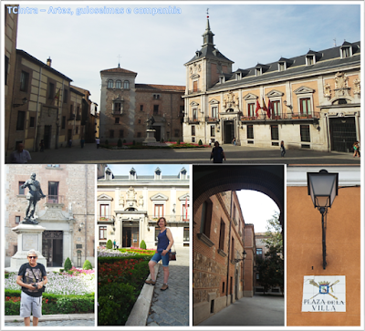 Madrid; Viagem Europa; Turismo na Espanha; Plaza de La Villa; Torre Lujanes; Casa de la Villa; Casa de Cisneiros; Monumento ao almirante espanhol Alvaro de Bazan