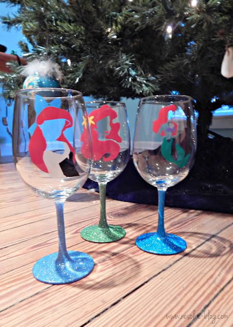 Ariel the Little Mermaid Wine Glasses