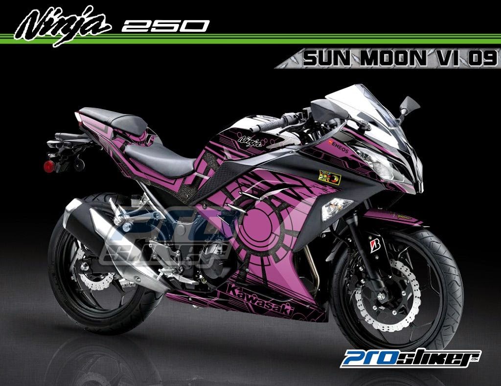 Striping Ninja 150 RR New Stiker Motor Modifikasi Ninja RR