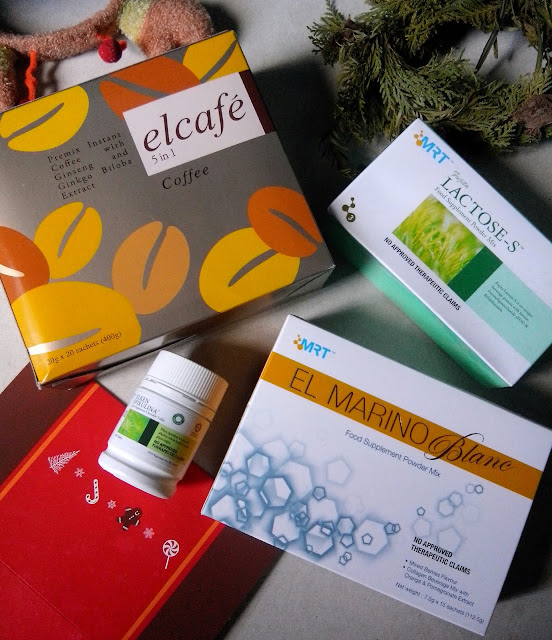 Elken line up of products- Spirulina, elcafe, El Marino Blanc, Fujita lactose-S.