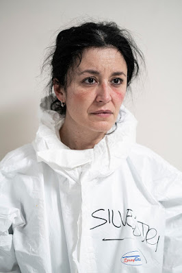 Image of an Italian anesthesiologist after her shift