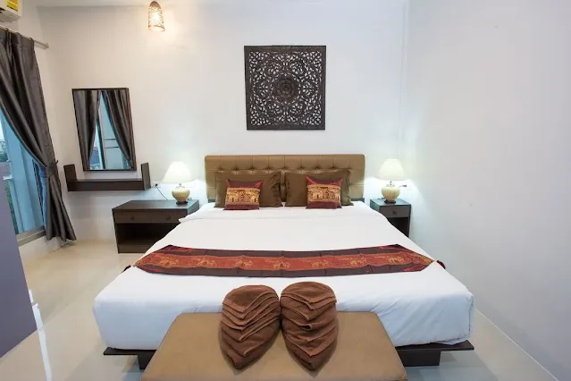 Bedroom in brown tones