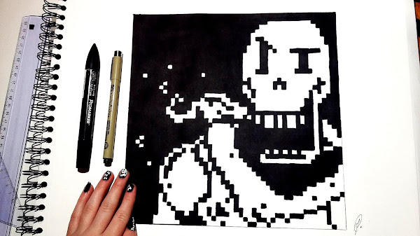 Black And White Pixel Art