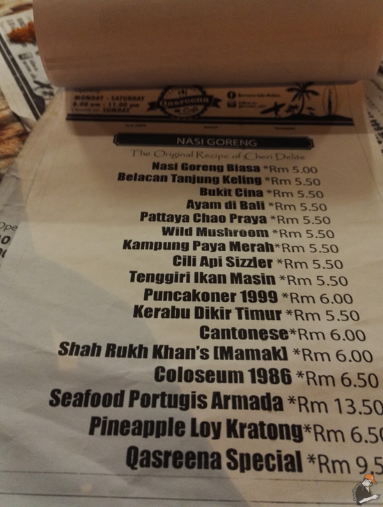 Menu Unik Qasreena Cafe Bukit Katil Melaka