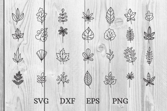 Download Free Hand Drawn Doodle Leaves Svg Cut Files Cricut Explore, Silhouette and other cutting machines.