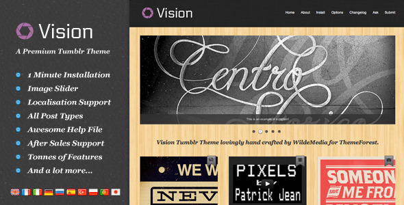 Vision Tumblr Theme - Portfolio Tumblr