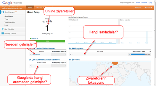 Google Analytics Gerçek Zamanlı