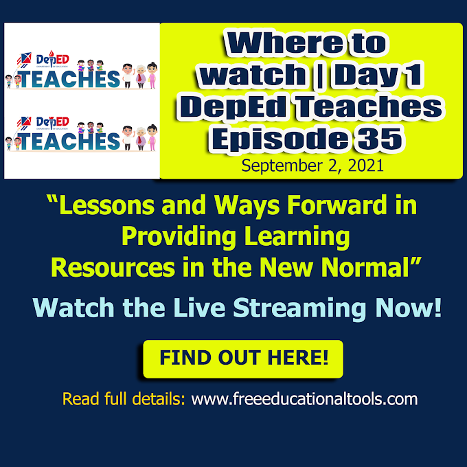 Live Stream Link for Episode 35 | DepEd Teaches | September 2, 2021