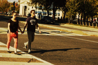 young & in loive male female on streets of DC 30 Oct 2016
