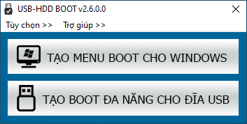 Tải USB HDD BOOT - Phần mềm tạo USB Boot dễ dàng Tiếng Việt