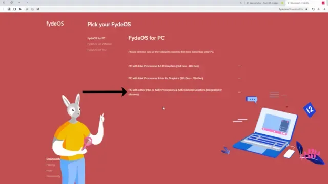 تحميل وتثبيت نظام التشغيل Fyde os على الكمبيوتر بشكل اساسى