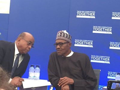 Buhari president of Nigerian at Commonwealth Tackling Corruption Together Conference in the UK