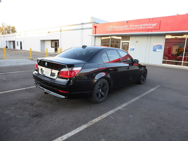 Keyed BMW 545i after repaint at Almost Everything Auto Body