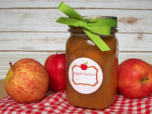 Cute Apple Butter Mason Jar Labels