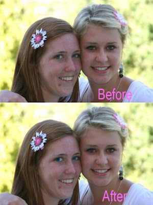 Change eye color in photoshop - before and after
