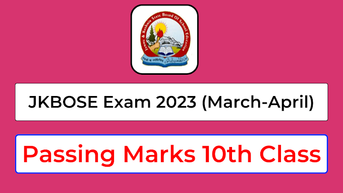 Jkbose Class 10th Passing Marks Subject Wise 