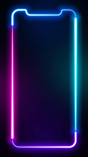 iPhone Pro Max RGB Neon Border Wallpaper