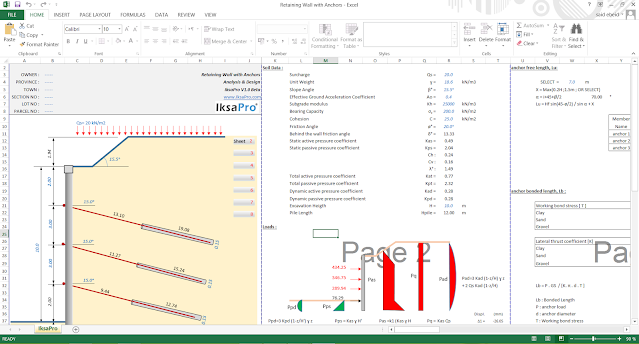 Analysis and Desgn Retaining Walls with Anchors