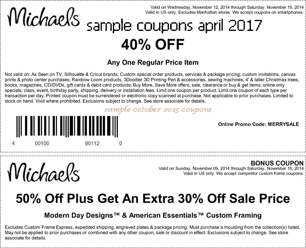 Printable Coupons 2018: Michaels Coupons