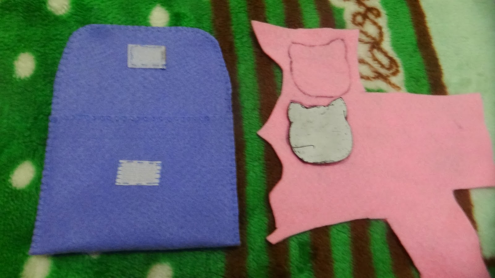 evita Cara membuat dompet dari kain flanel 