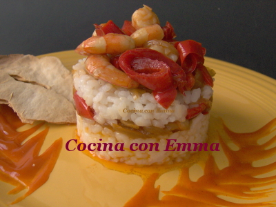 Arroz basmati con langostinos